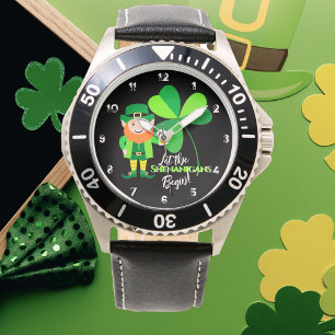 Montre Shenanigans Leprechaun Shamrock St Patrick numéros