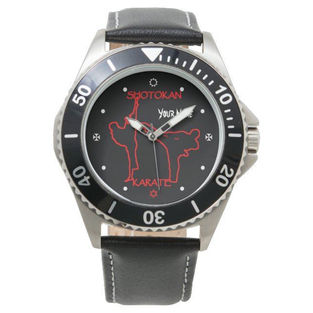 Montre Shotokan Karate Black Belt Custom (devant)