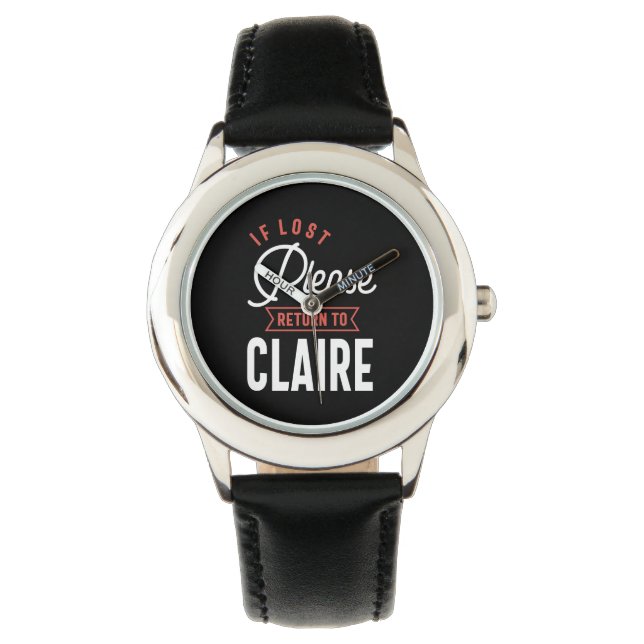 Montre Si perdu, s'il vous plaît retourner à Claire (devant)