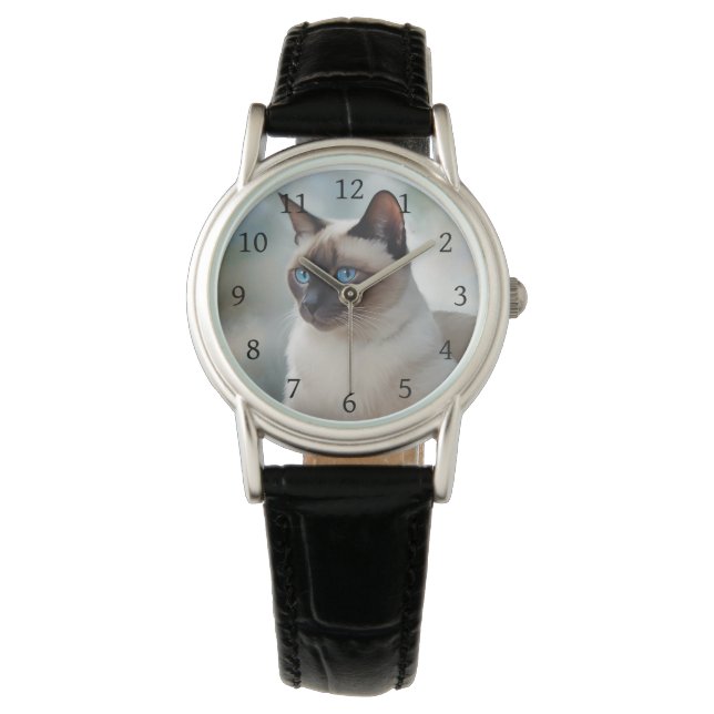 Montre Siamese Chat 749 Art numérique (devant)