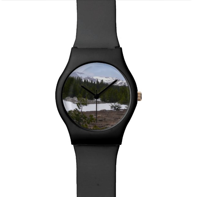 Montre Sierra Nevada Montagnes et neige à Yosemite (Fermer)