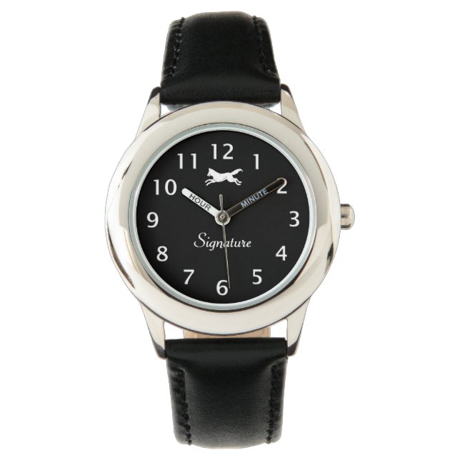 Montre Signature du loup noir (devant)