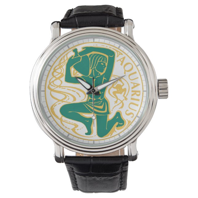 Montre Signe Aquarius du Zodiaque (devant)