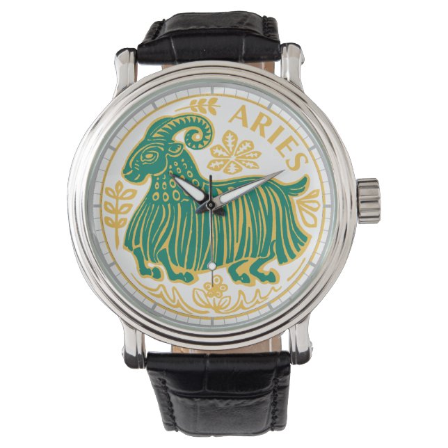 Montre Signe d'Aries du Zodiac (devant)