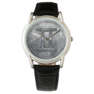 Montre Signe Zodiac Gemini en acier industriel