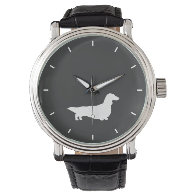 Montre Silhouette Dachshund | Wiener Dog (devant)