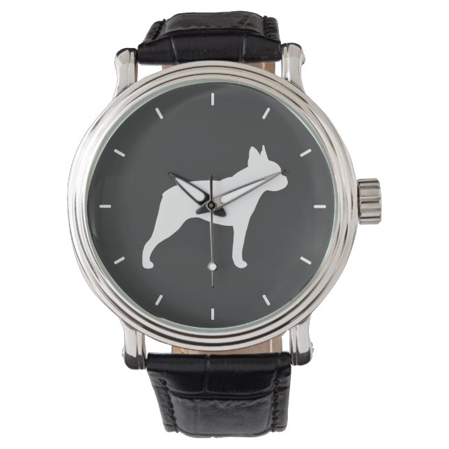 Montre Silhouette de Boston Terrier (devant)