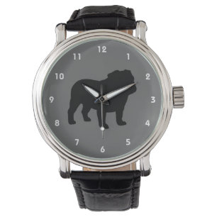 Montre Silhouette de Bulldog anglais