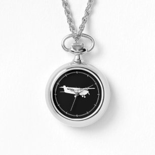 Montre Silhouette de Cessna classique de l'aéronef volant