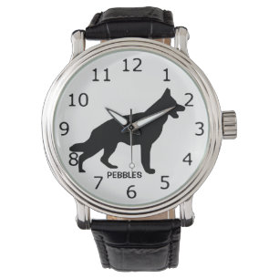 Montre Silhouette de chien berger allemand sur mesure