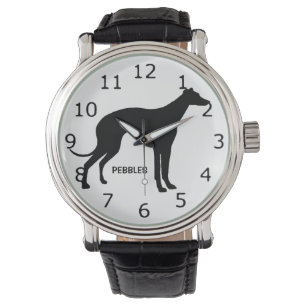 Montre Silhouette de chien gris italien CUSTOM