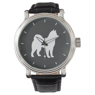 Montre Silhouette de Malamute en Alaska