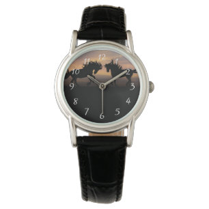 Montre Silhouette des chevaux sauvages