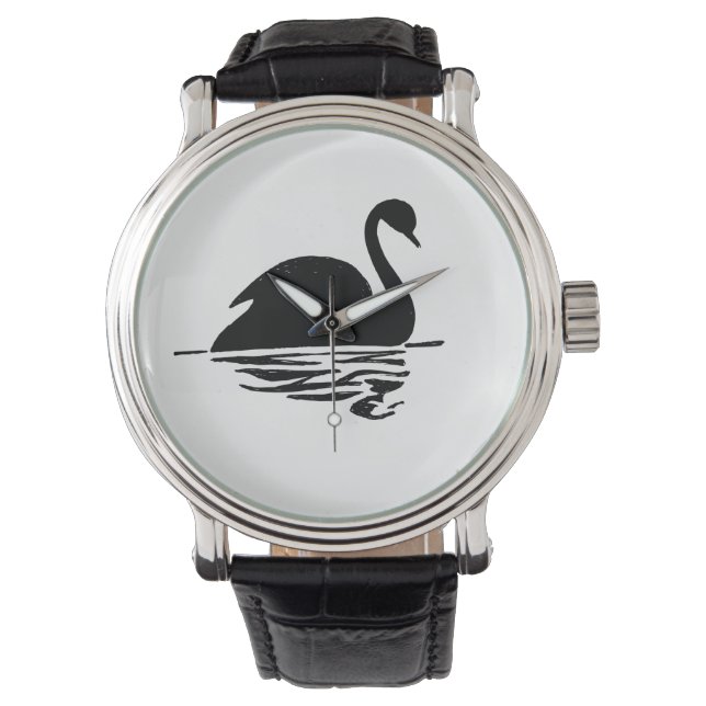 Montre Silhouette du cygne noir (devant)