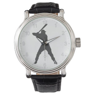 Montre Silhouette du joueur de baseball