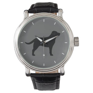 Montre Silhouette du trieur du Labrador noir