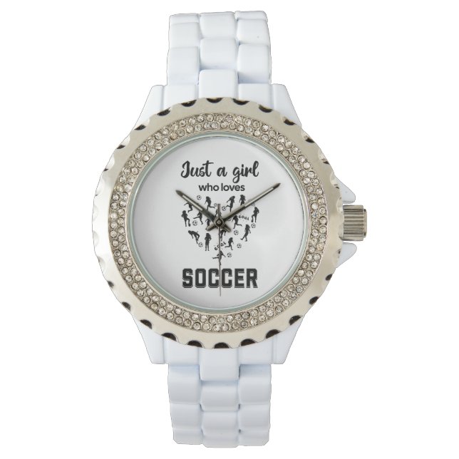 Montre Silhouette filles jouant au football (devant)