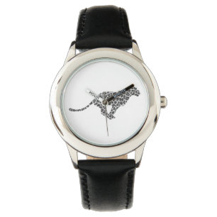 Montre Silhouette gris léopard et gris clair