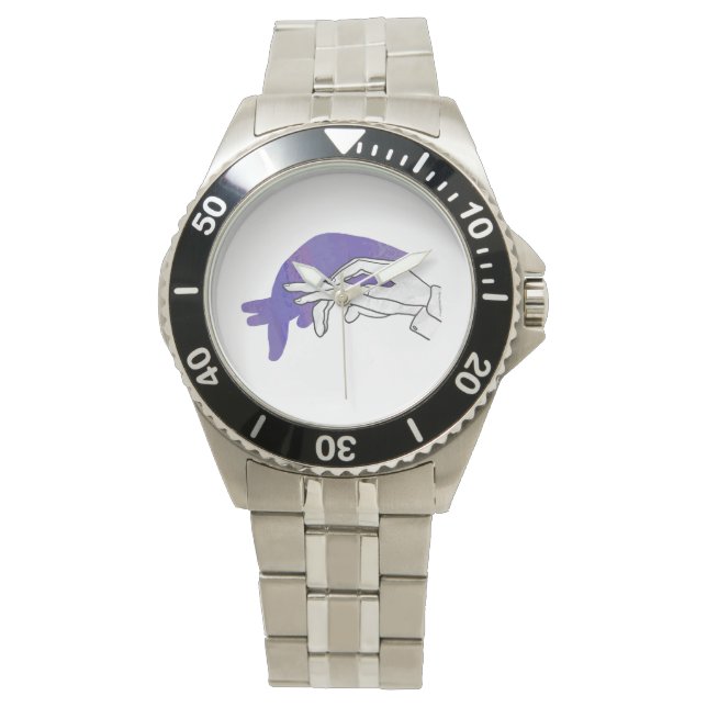 Montre Silhouette main Anteater violet (devant)