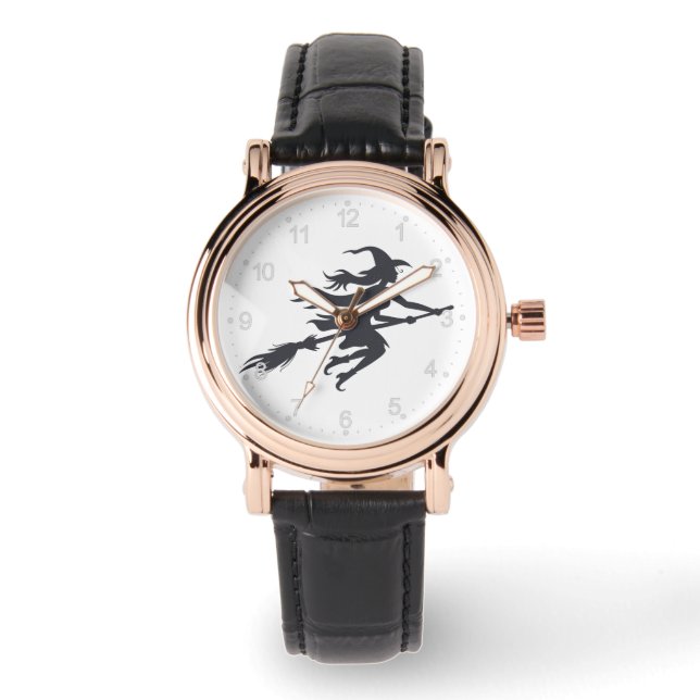 Montre Silhouette of witch - Choose background color (Recto)