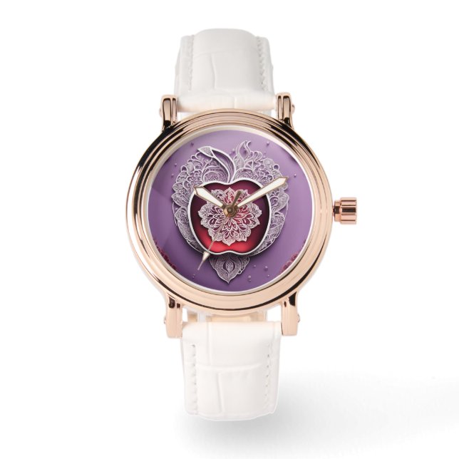 Montre Silver Apple Lace IA art (Recto)