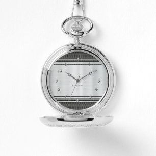 Montre Silver brillant moderne géométrique ​ mécanique su