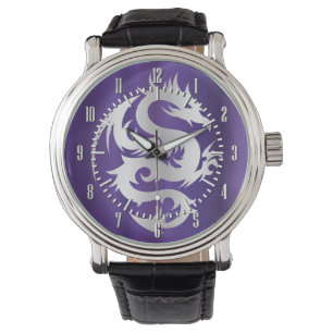 Montre Silver Dragon on Imperial Purple