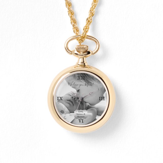 Montre Silver Minimalist Photo Mère's Day Watch (Recto)