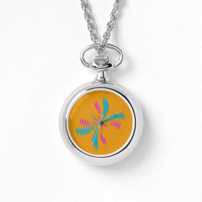 Montre Simple Abstrait Papillon Motif Messy Vol (Recto)
