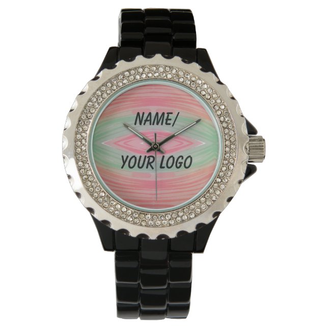 Montre simple et minimal ajouter votre logo aquarelle (devant)