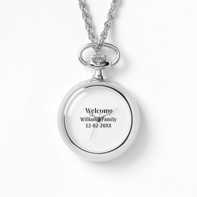 Montre simple logo monogramme minimal personnalisé (Recto)
