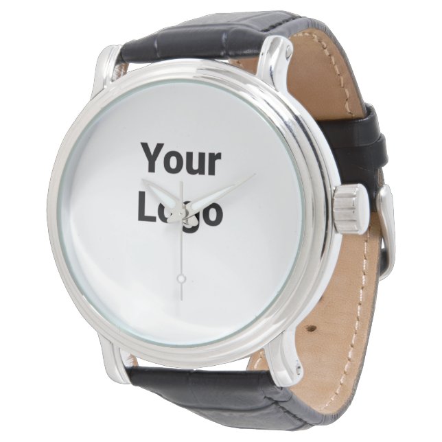 Montre simple personnalisé jaune bleu aquarelle ajouter l (Incliné)
