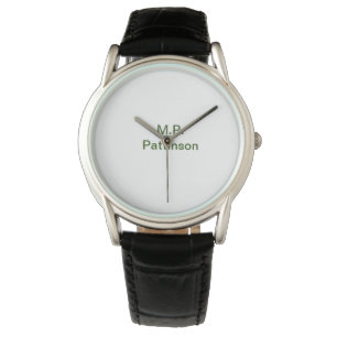 Montre Simple vert minimal ajouter votre nom de texte pho
