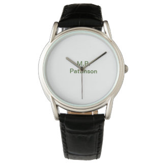 Montre Simple vert minimal ajouter votre nom de texte pho