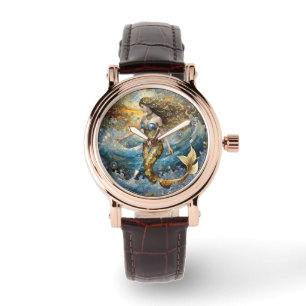 Montre Sirène dans les vagues de l'océan