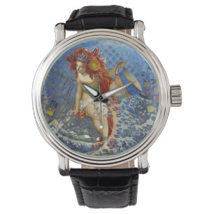 Montre Sirène gothique bleu Aquarius Art