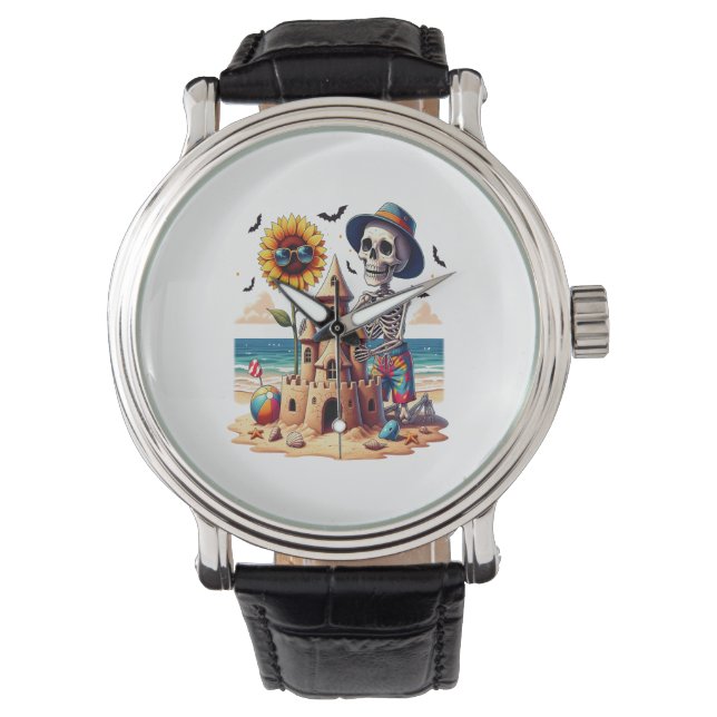 Montre Skeleton cool à la plage (devant)