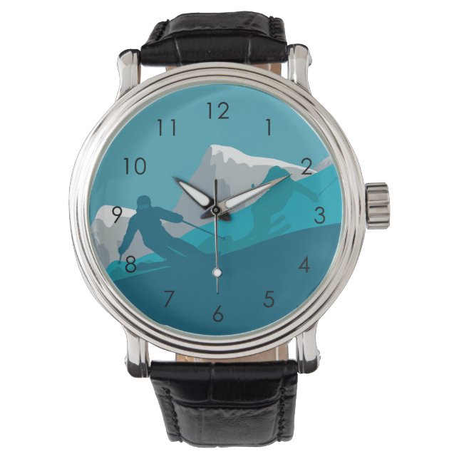 Montre Ski En Montagne - Skieurs (devant)