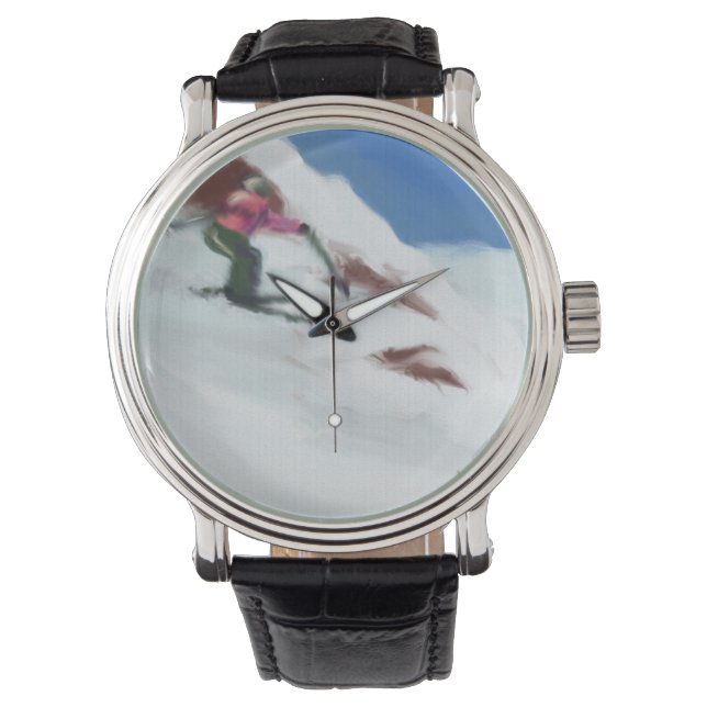 Montre Skiing Snow Mountain Art (devant)