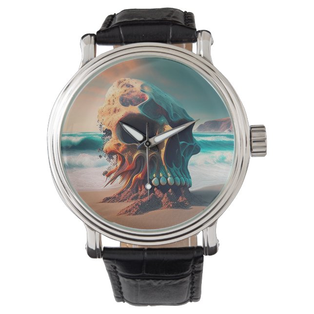 Montre Skull on the beach (devant)