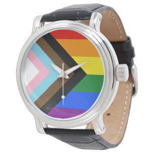 Montre SlipperyJoe's Progress Pride Drapeaux gay cadeaux 