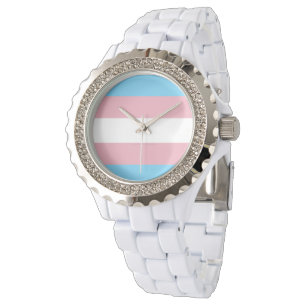 Montre SlipperyJoe's transgenre pride drapeau de la diver