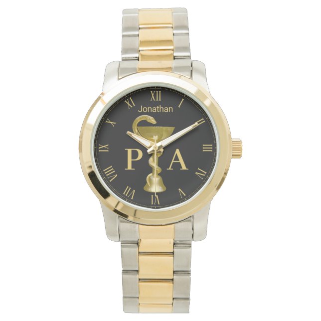 Montre Snake Bowl Médicale Gold Physicien Assistant (devant)