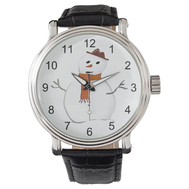 Montre Snowman avec Echarpe et vacances Casquettes hiver  (devant)