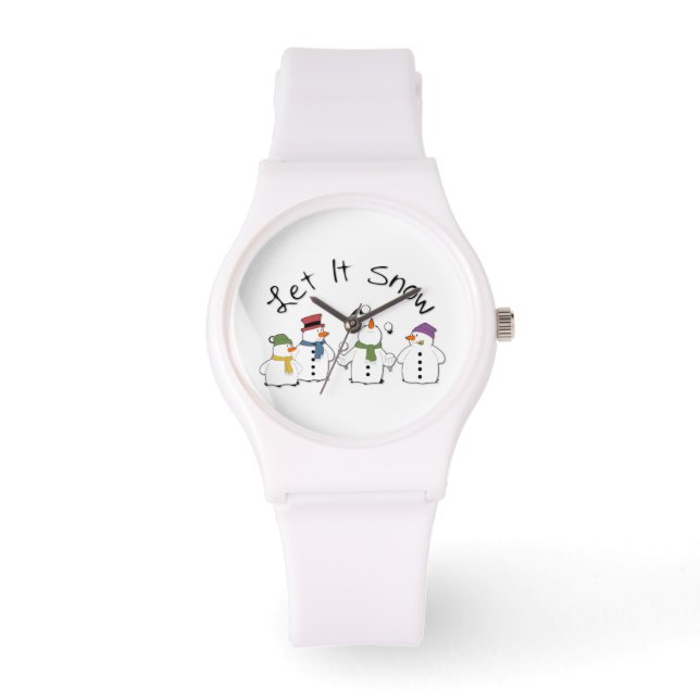 Montre Snowman Snowmen Jetant Des Boules De Neige Laisser (Recto)