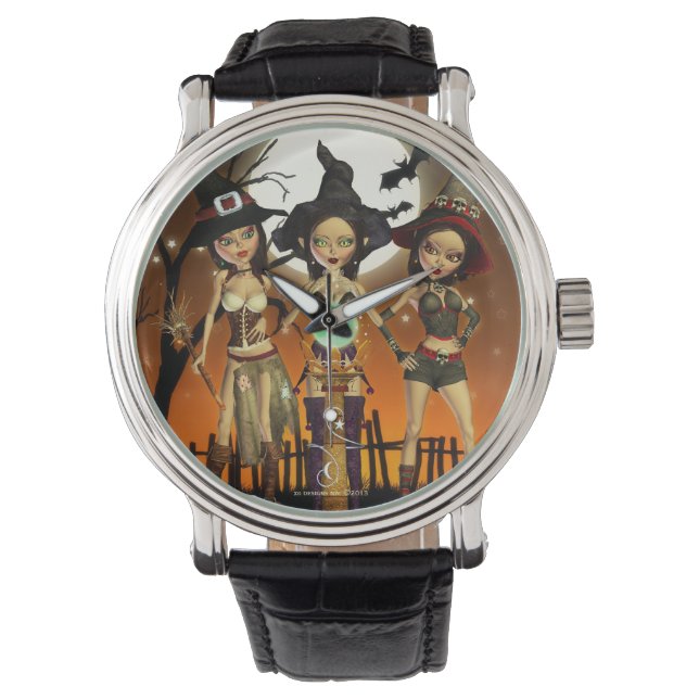 Montre Soeurs Trois Sorcières Art Wrist Watch (devant)