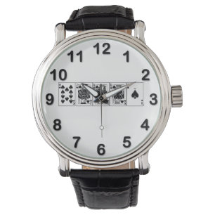 Montre Soirée de Poker au Casino Quinte Flush Royale Piqu