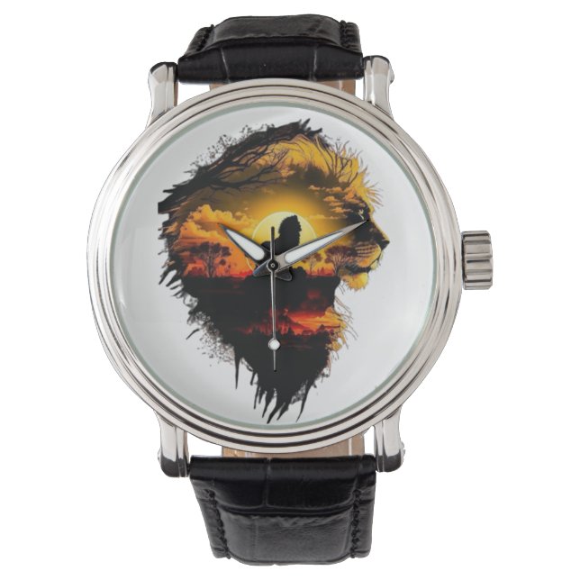 Montre Soleil Lion Silhouette (devant)