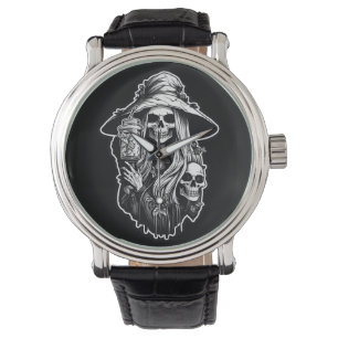 Montre Sorcière avec lanterne Halloween