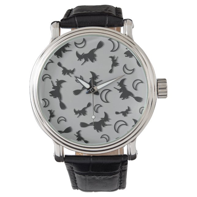 Montre Sorcière volante entre la moitié de la lune à Hall (devant)